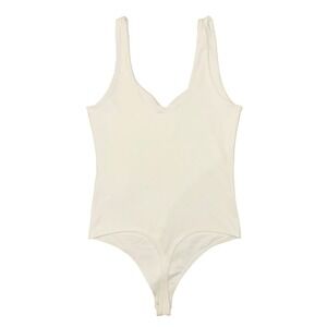 WB2‎ Abercrombie & Fitch Bodysuit XS White Soft A&F Collection One-Piece NEW